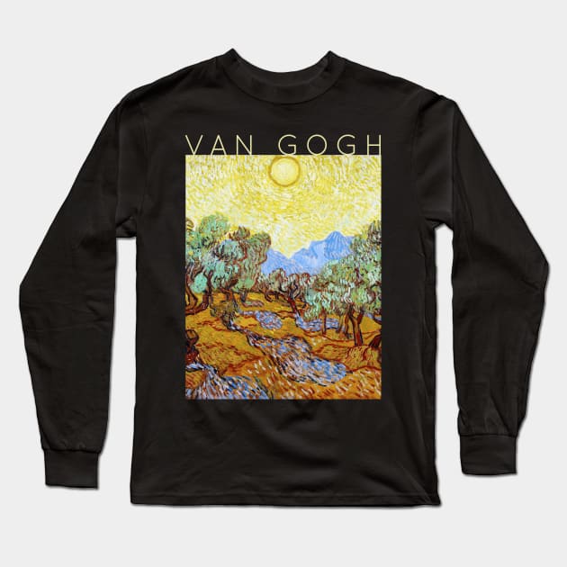 Van Gogh - Olive Trees With Yellow Sky Long Sleeve T-Shirt by TwistedCity